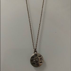 SILVER COMPASS NECKLACE